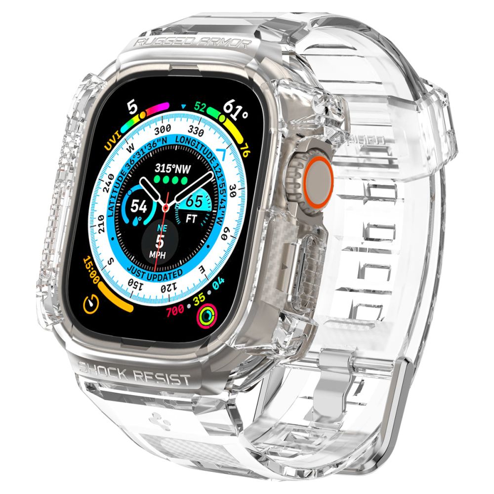 Spigen Rugged Armor ”Pro” Apple Watch Ultra 1 / 2 / 3 / 4 (49 Mm) Krystalklar