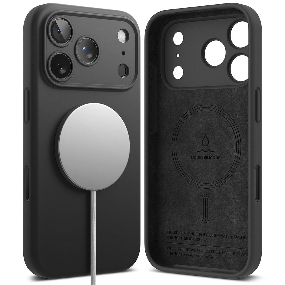 Ringke Silikone Magnetisk Magsafe Iphone 17 Pro Sort