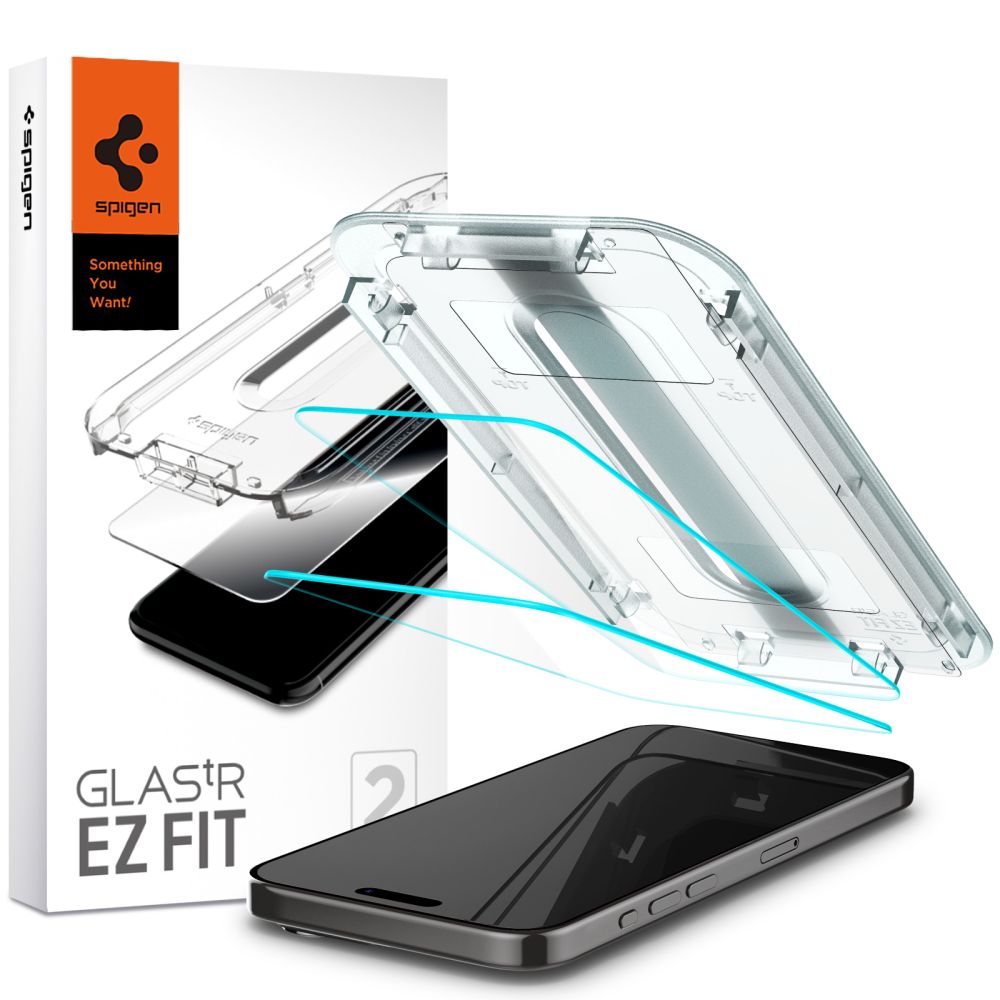 Hærdet Glas Spigen Glas.Tr ”Ez Fit” 2 Pack Iphone 15 Pro Max Clear