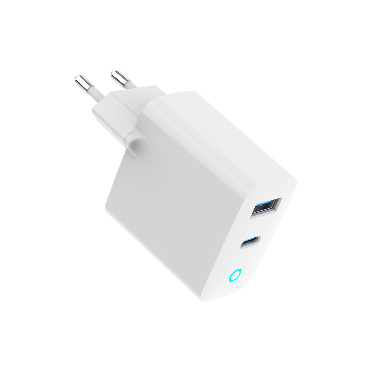 Gembird 2 Port 30W GaN USB Schnellladegerät LED Weiß TA-UC-PDQC30L-W-01 Baby videoskærm, Tastatur, Mobil computer, Mobiltelefon, Netbook, Bærbar højttaler, Smartphone, Tablet Hvid Vekselstrøm Hurtig opladning Indendørs