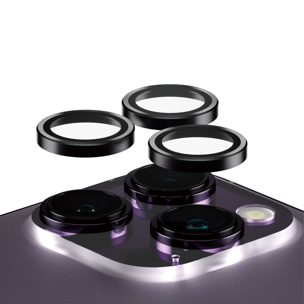 PanzerGlass ® Hoops® Kameralinsebeskytter Sort iPhone 14 Pro | 14 Pro Max