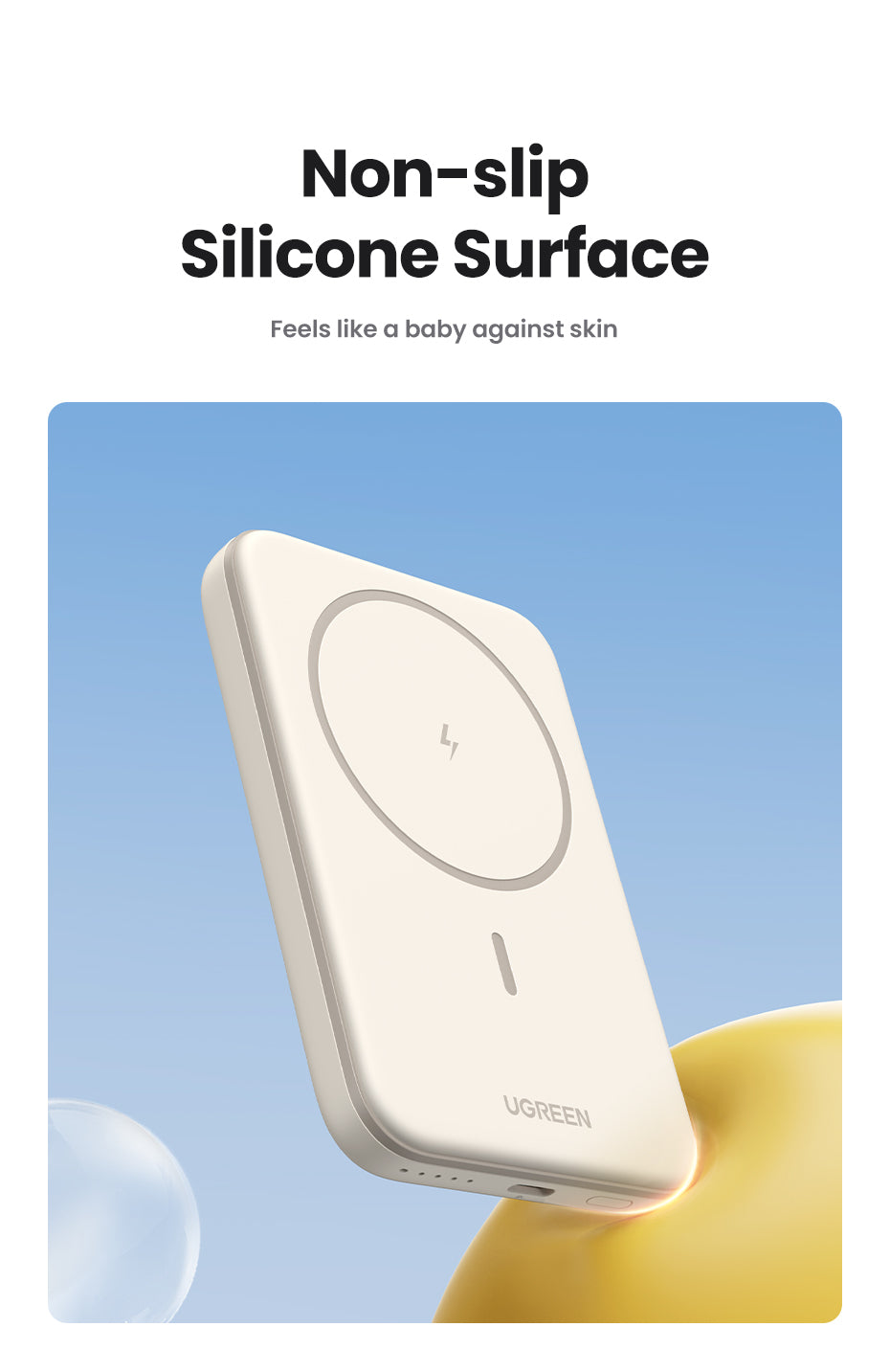 Ugreen Trådløs power bank 10000mAh 20Watt 1xUSB-C Hvid
