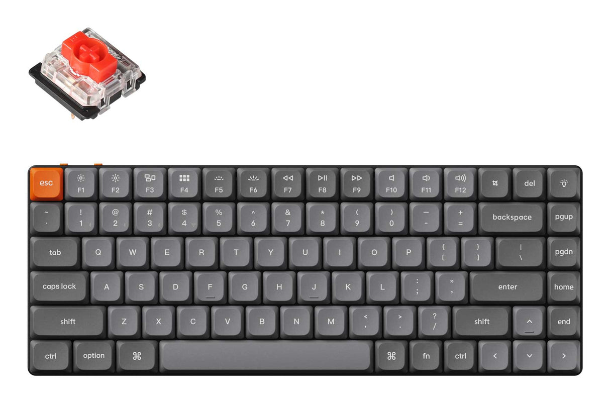Keychron K3 Max tastatur Hjemme/kontor USB + RF Wireless + Bluetooth Engelsk Grå