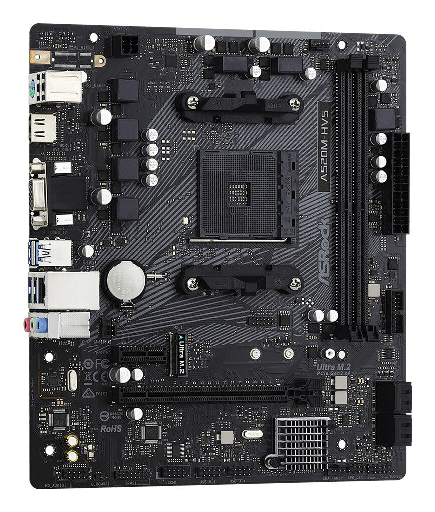 Asrock A520M-HVS AMD A520 Stik AM4 micro ATX