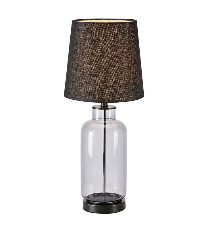 Markslöjd Costero steel/smoke black bordlampe