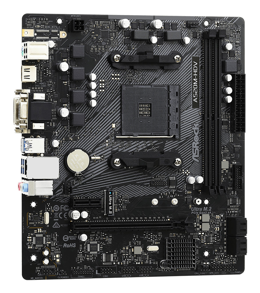 ASRock A520M-HDV Micro-ATX AM4 AMD A520