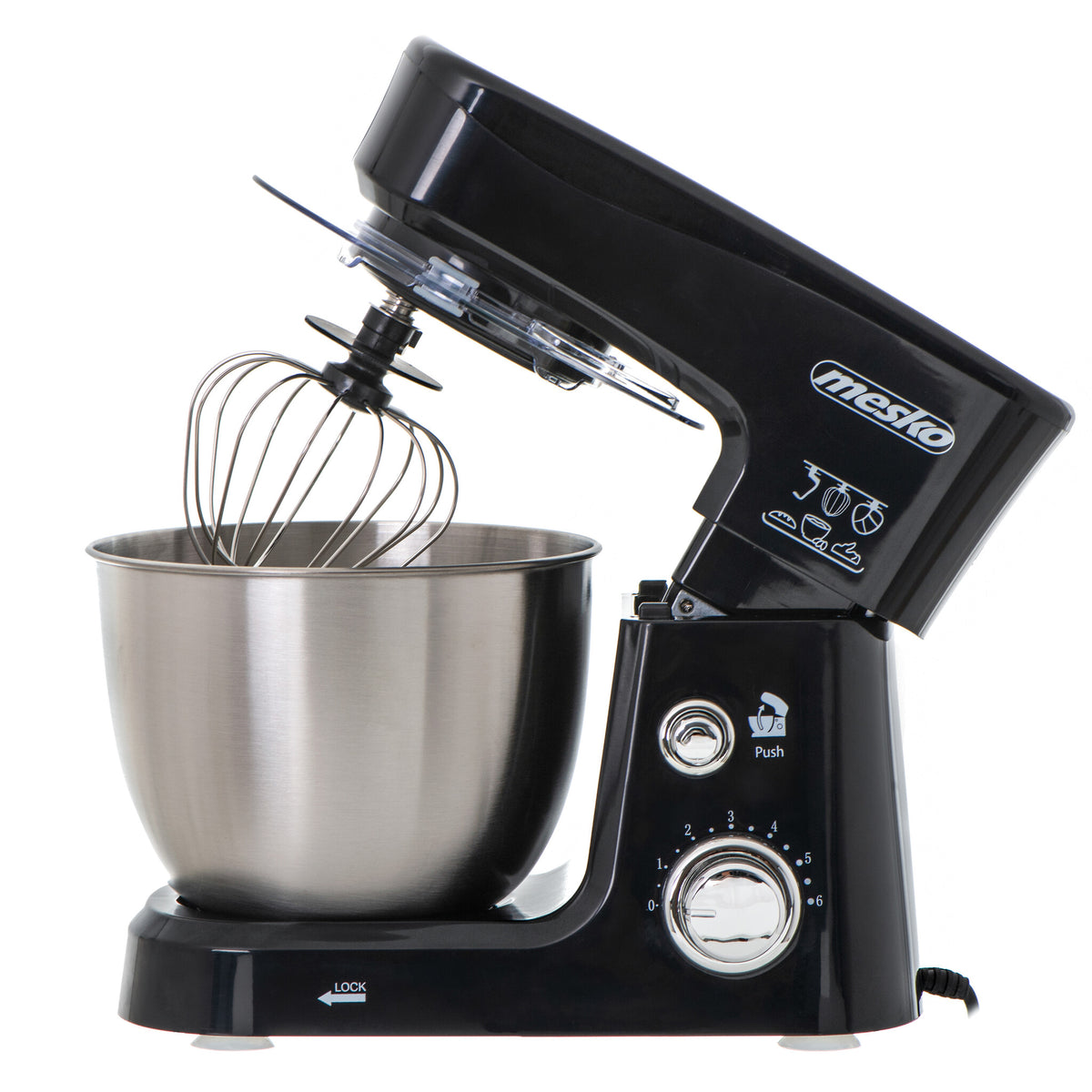 Mesko Home MS 4217 food processor 1200 W 3.5 L Black, Stainless steel