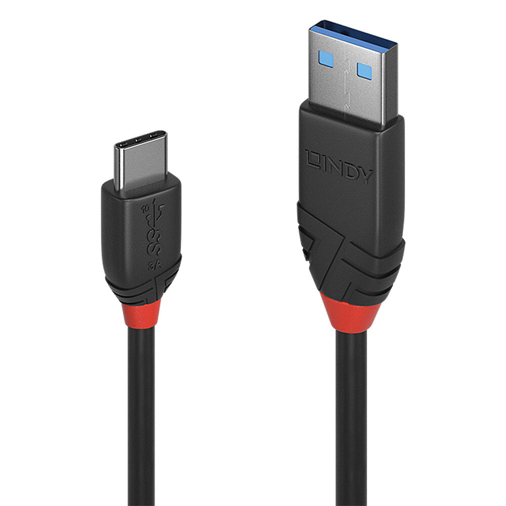 Lindy 36915 USB-kabel USB 3.2 Gen 1 (3.1 Gen 1) 0,5 m USB A USB C 10 Gbit/sek. Sort