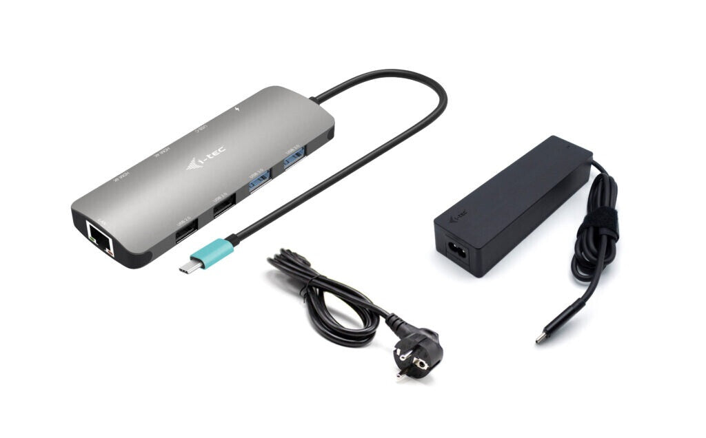 i-tec Metal C31NANOHDM2D100 dockingstation Ledningsført USB 3.2 Gen 1 (3.1 Gen 1) Type-C Grå