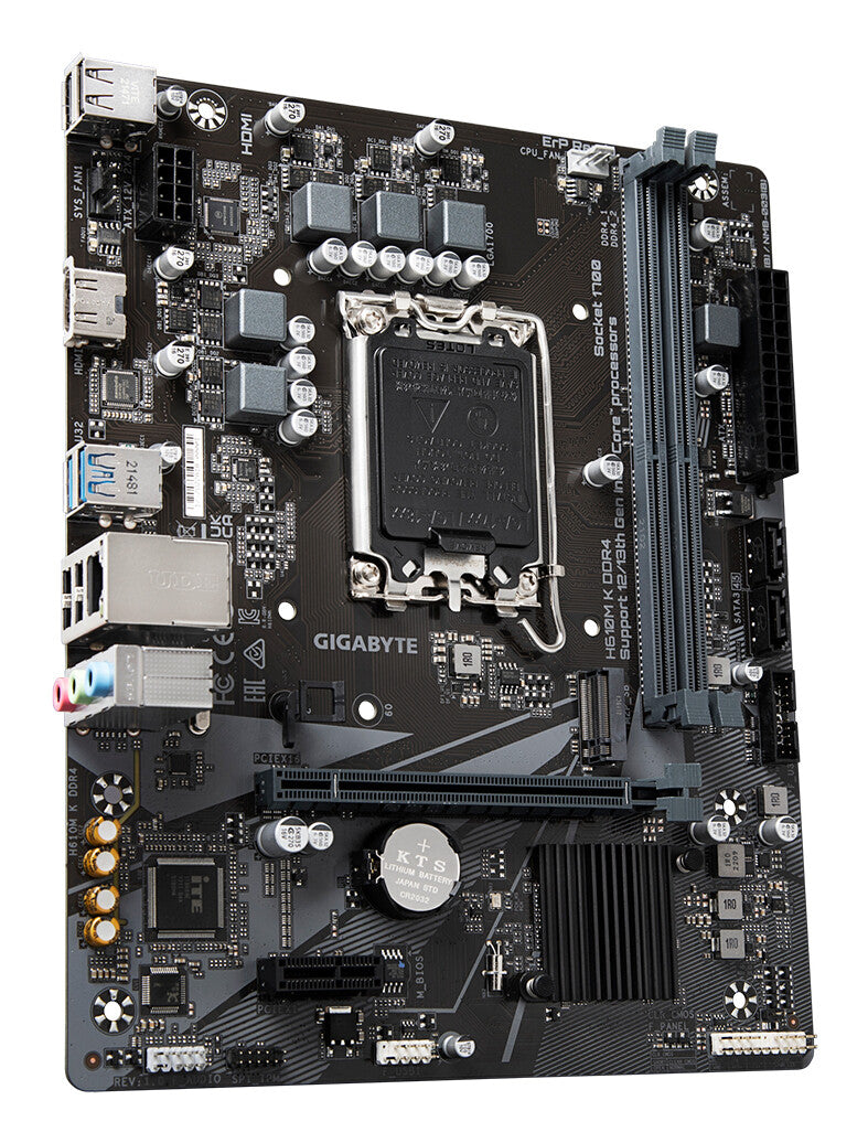 GIGABYTE H610M K DDR4 bundkort Intel H610 Express LGA 1700 micro ATX