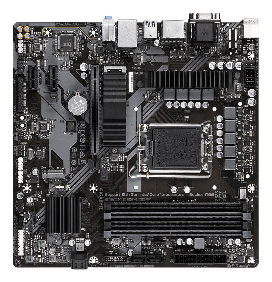 GIGABYTE B760M DS3H DDR4 bundkort Intel B760 Express LGA 1700 micro ATX