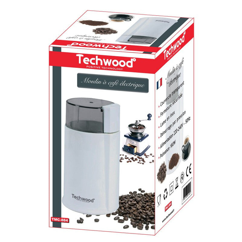 Techwood TMC-884 kaffemølle 160 W Hvid