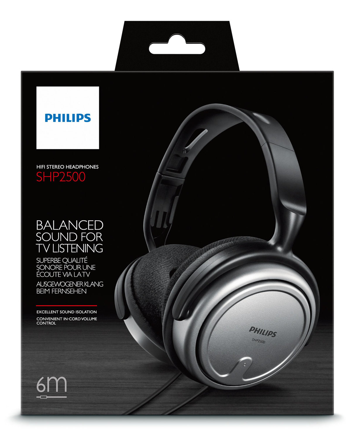 Philips Indendørs TV-hovedtelefoner med ledning SHP2500/10