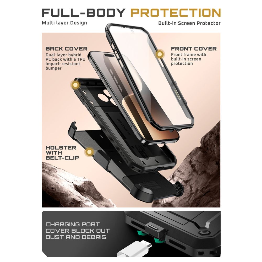 Supcase UB Pro Case til iPhone 17 Pro - sort