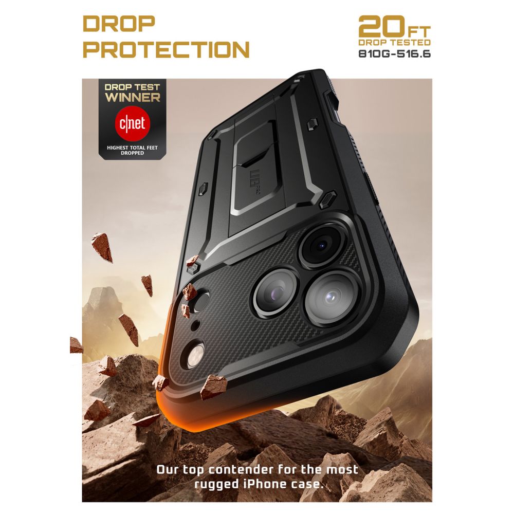 Supcase UB Pro Case til iPhone 17 Pro Max - sort
