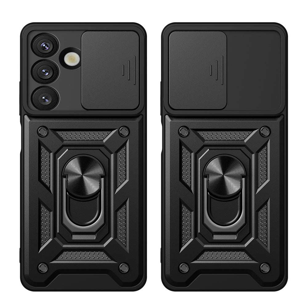 Hybrid Armor Camshield Case til Sasung Galaxy S26 Plus - sort