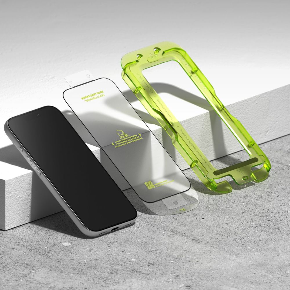 Ringke Easy Slide 2-pack hærdet glas til iPhone 17 Pro Max - sort