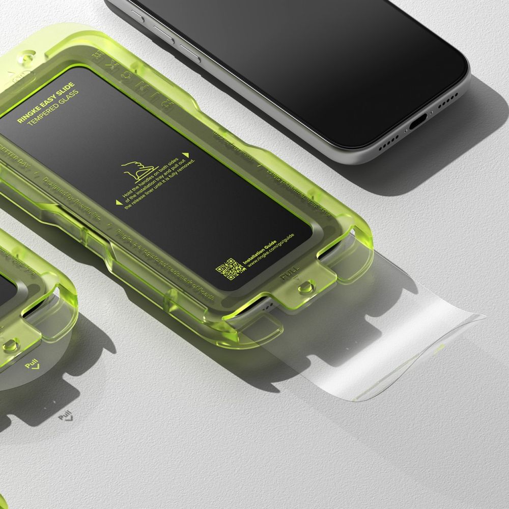 Ringke Easy Slide 2-pack hærdet glas til iPhone 17 Pro Max - sort