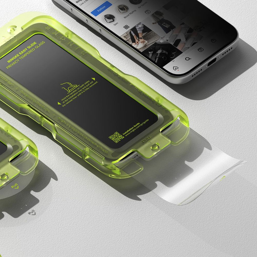 Ringke Easy Slide 2-pack Privacy Glass til iPhone 17 Pro Max