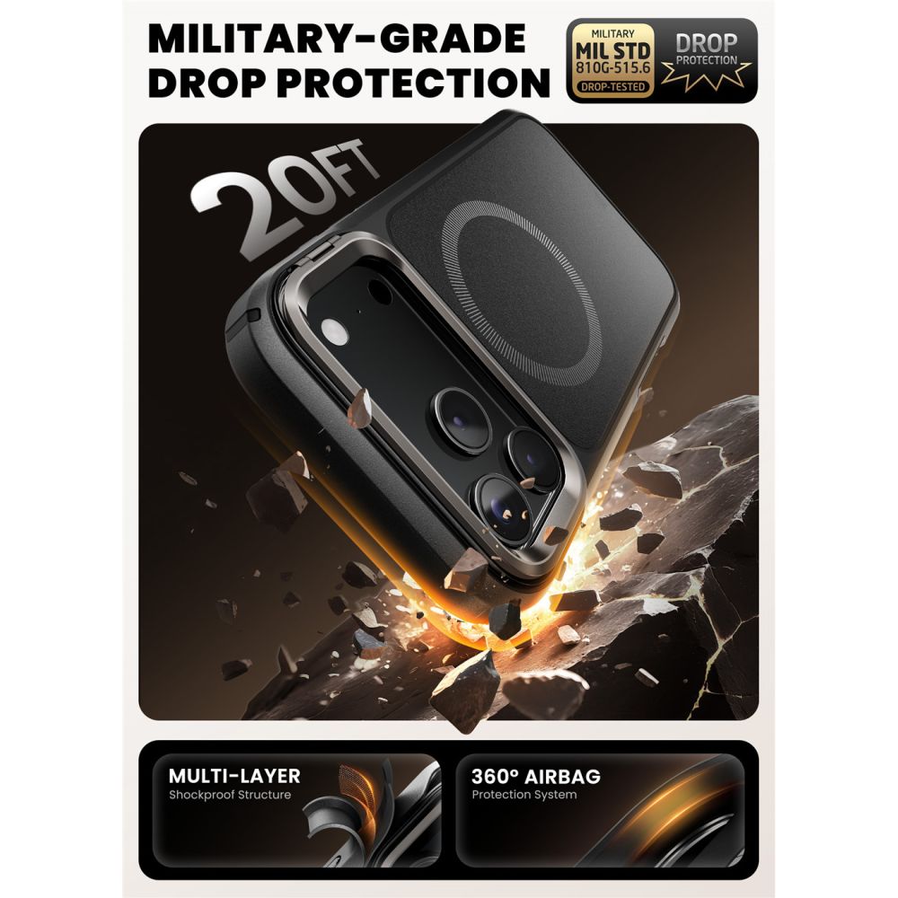 Supcase IBLSN Ares Flip Mag MagSafe Case til iPhone 17 Pro - sort