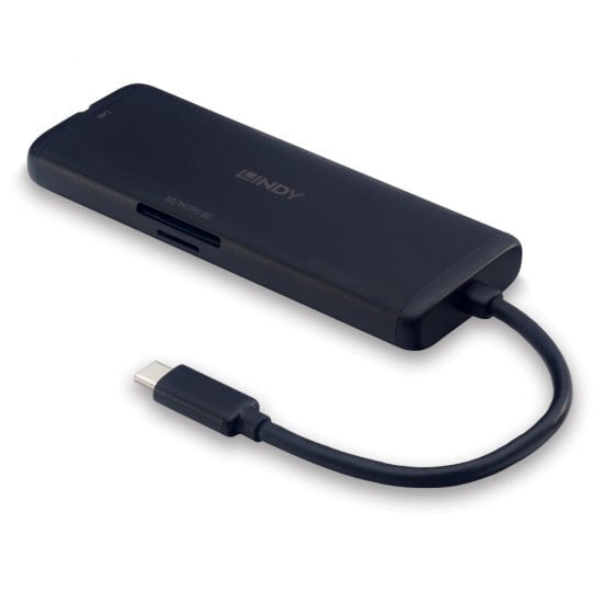 Lindy DST-Mini USB-C Laptop Mini Docking Station with 4K Support and 100W Pass-Through Charging