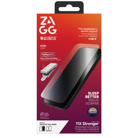 ZAGG Invisibleshield Glass XTR5 Graphene skærmbeskytter med blå lysfilter til iPhone Air