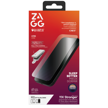 ZAGG Invisibleshield Glass XTR5 Graphene skærmbeskytter med blå lysfilter til iPhone 17 Pro Max