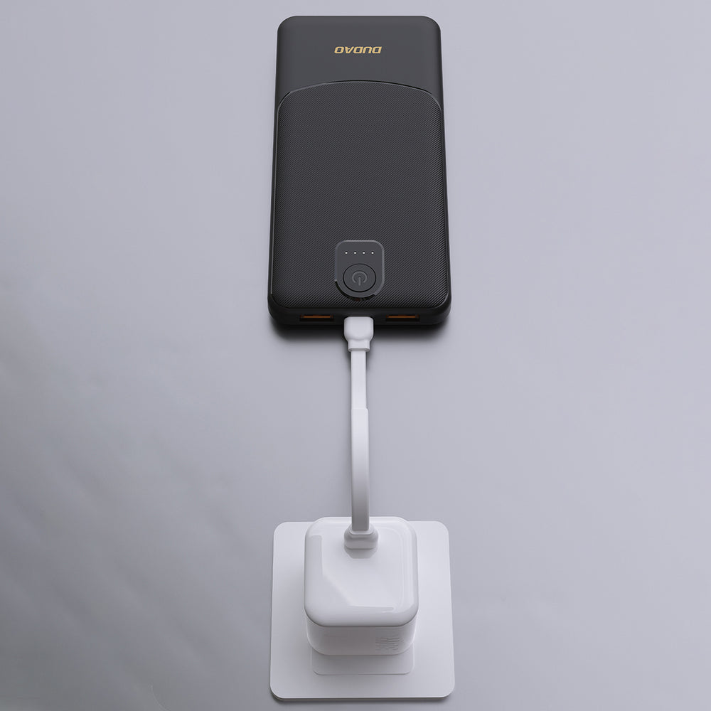 Powerbank Dudao K10 10000mAh 2.4A 2 x USB-A - hvid