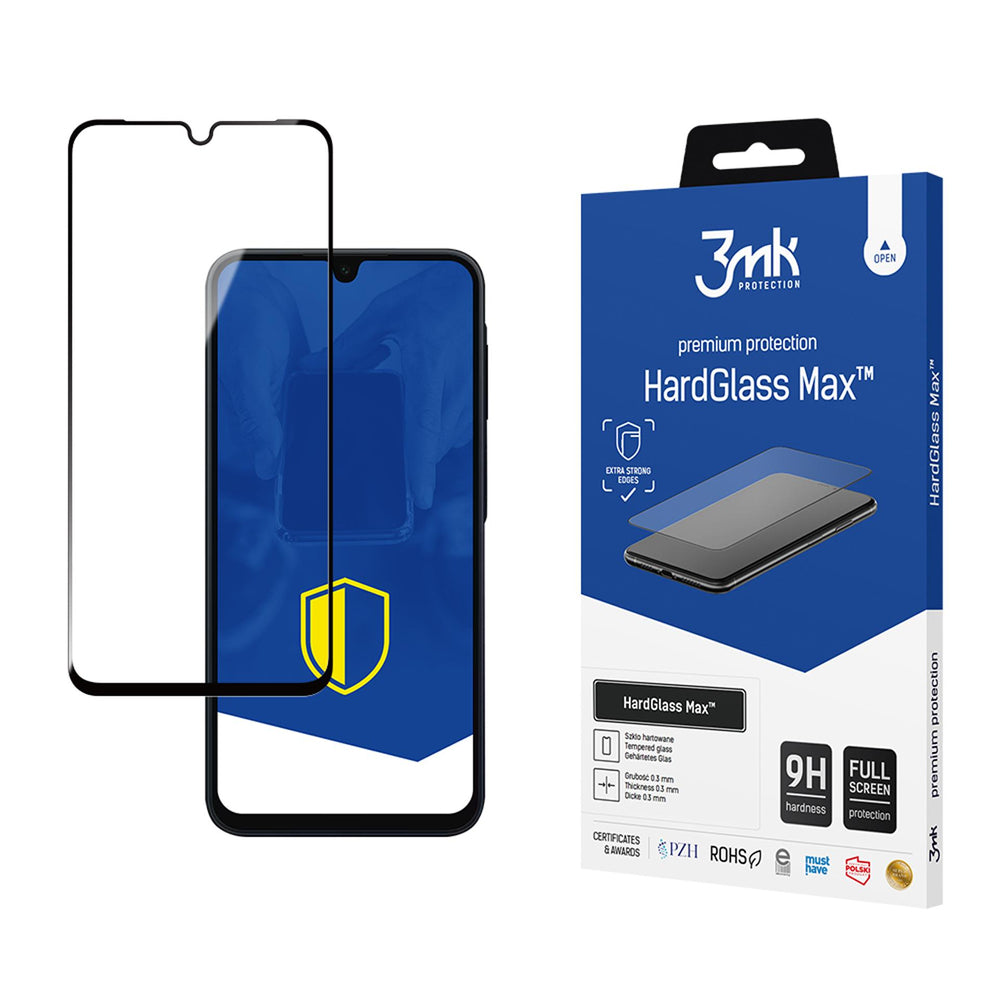 3mk Hardglass Max tempereret glas til Samsung Galaxy A16 4G / 5G / A17 4G / 5G