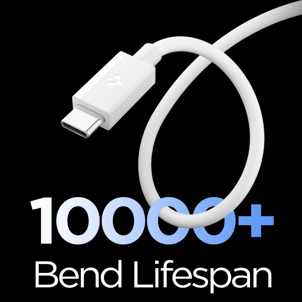 Spigen EB6010AC USB-A / USB-C 60W-kabel 100 cm - hvid
