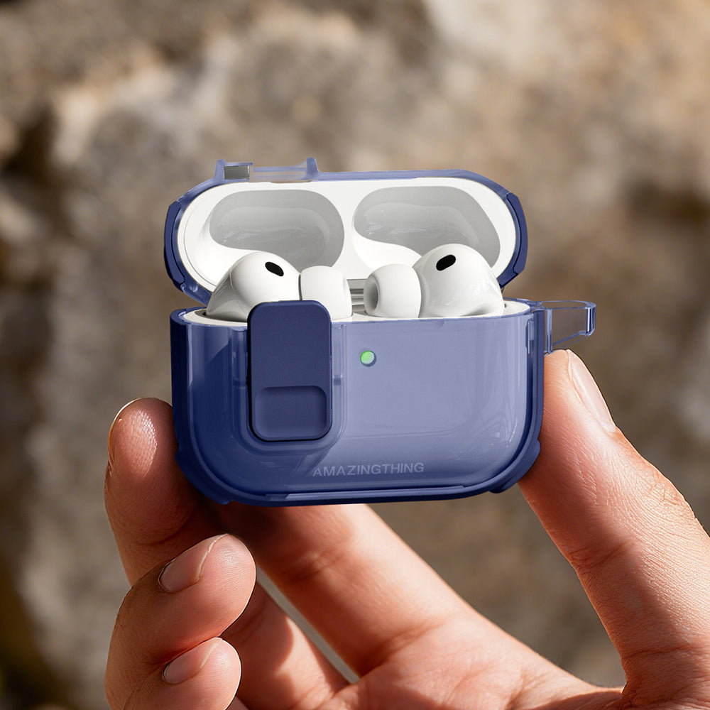 AmazingThing Titan Pro Mag Case Clear til AirPods Pro 3 - Blå