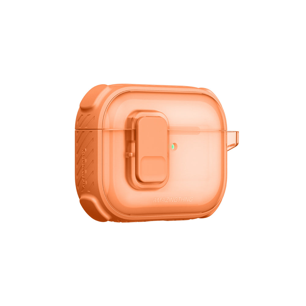 AmazingThing Titan Pro Mag Case Clear til AirPods Pro 3 - Orange