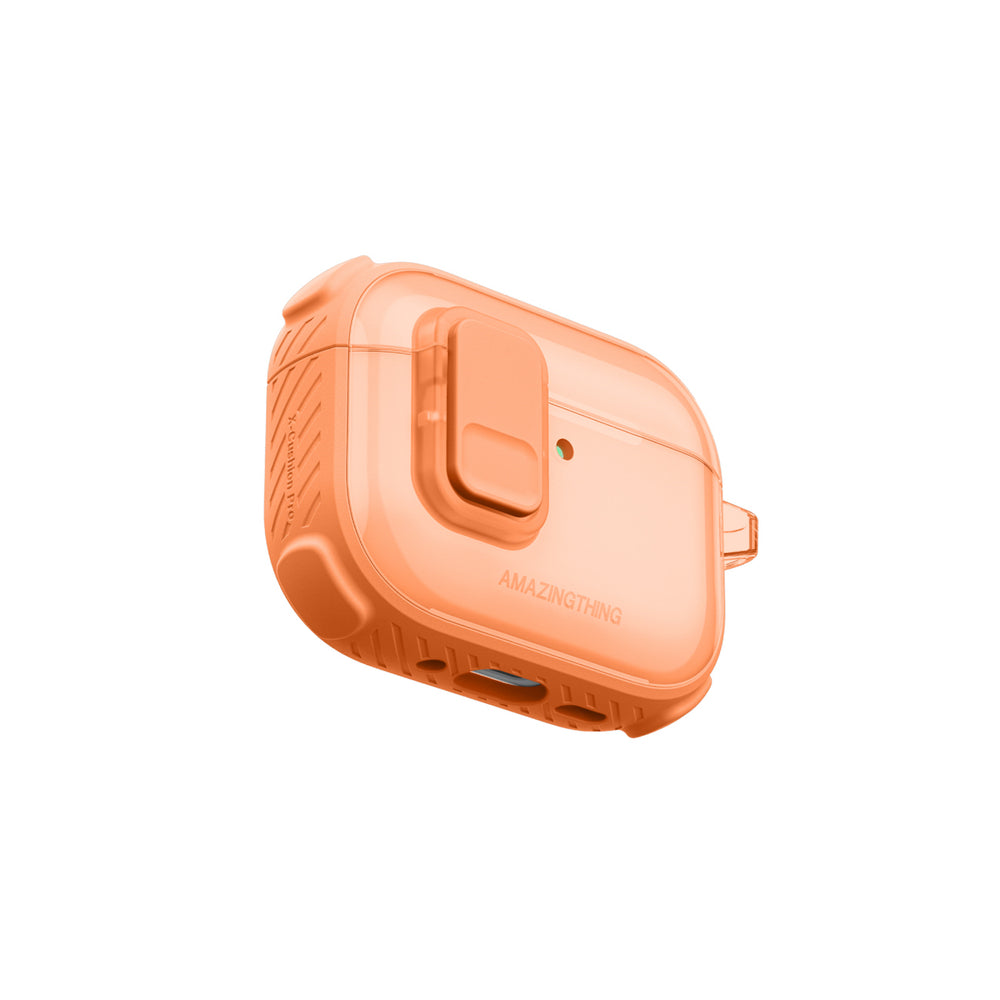 AmazingThing Titan Pro Mag Case Clear til AirPods Pro 3 - Orange