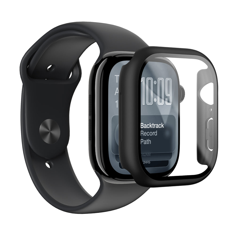 AmazingThing Radix Glass Screen Protector med Case til Apple Watch Series 11 46mm - sort