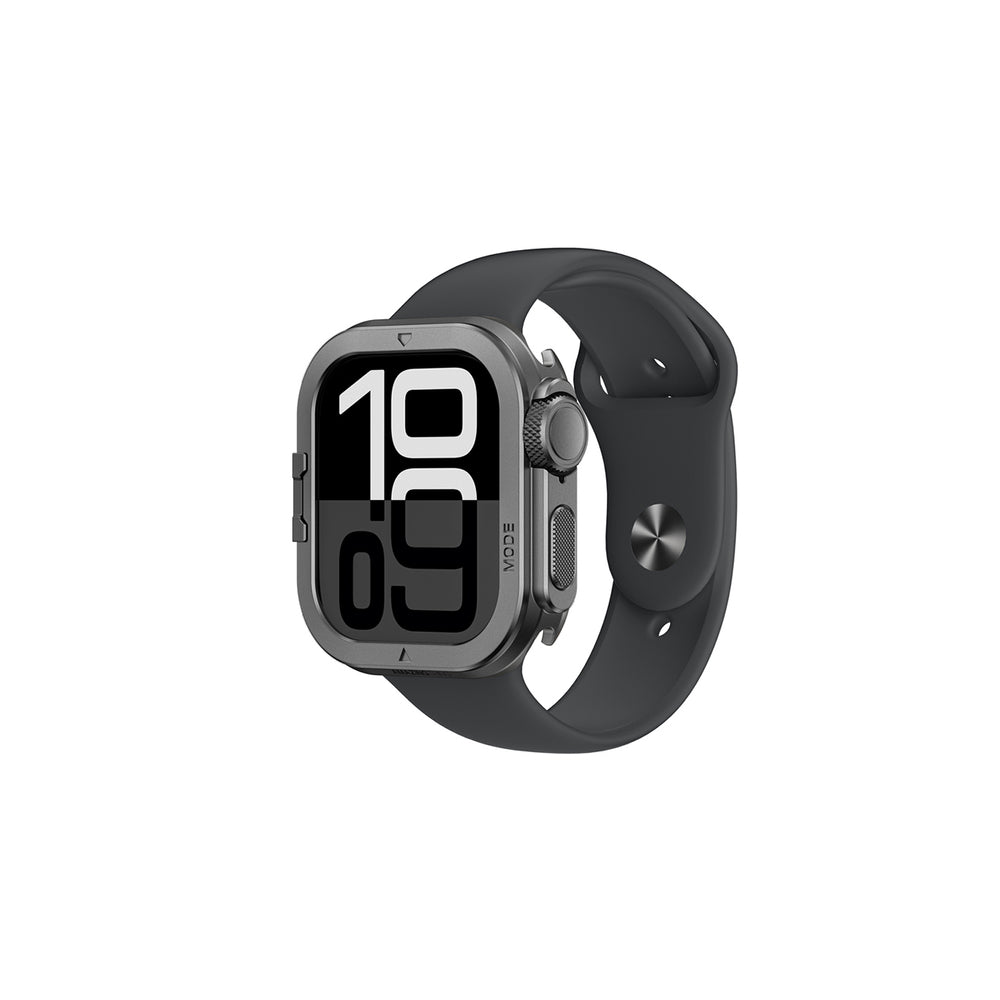 AmazingThing Titan Pro Metal Case til Apple Watch 11 46mm Aluminium - sort