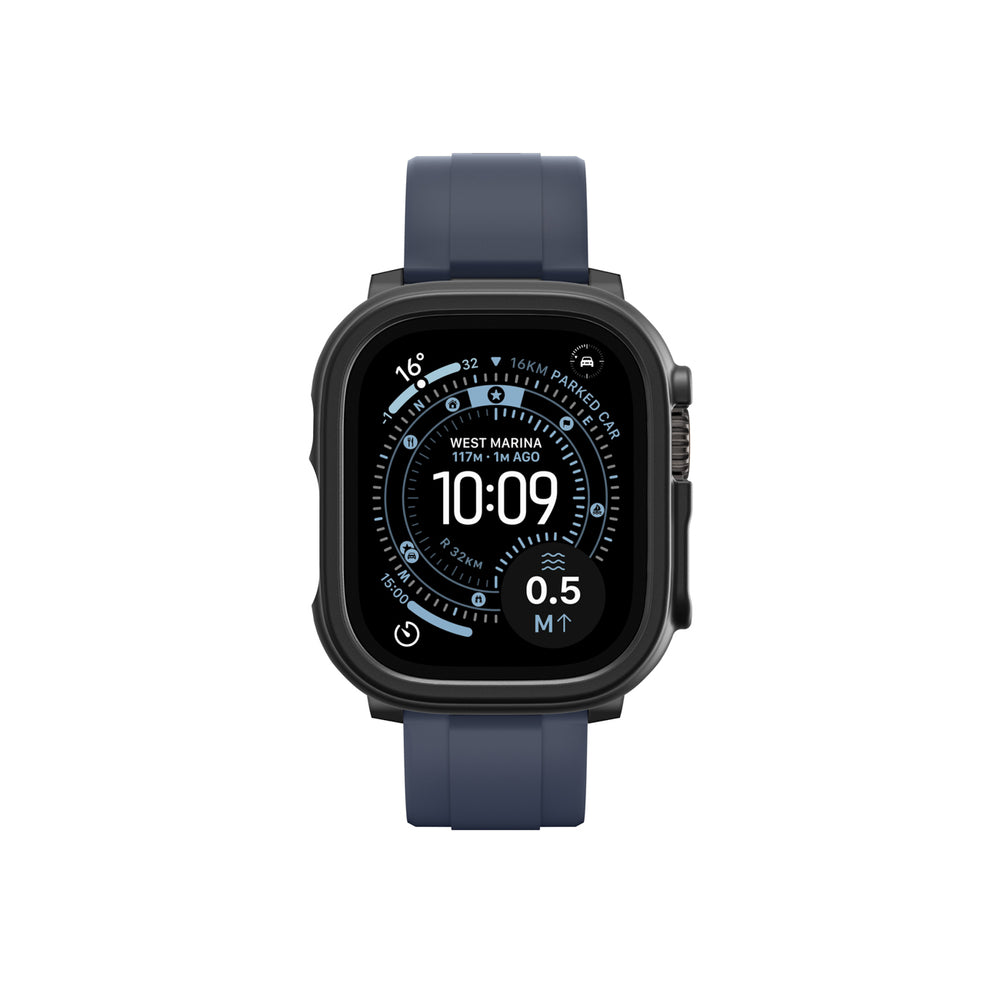 AmazingThing minimalt beskyttelsesfodral til Apple Watch UItra 3 49mm - sort