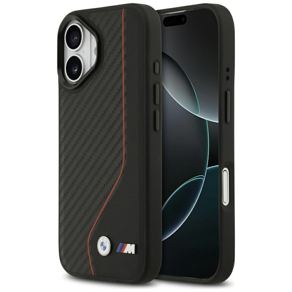 BMW M Carbon Line & Logo MagSafe Case til iPhone 17 - Rød