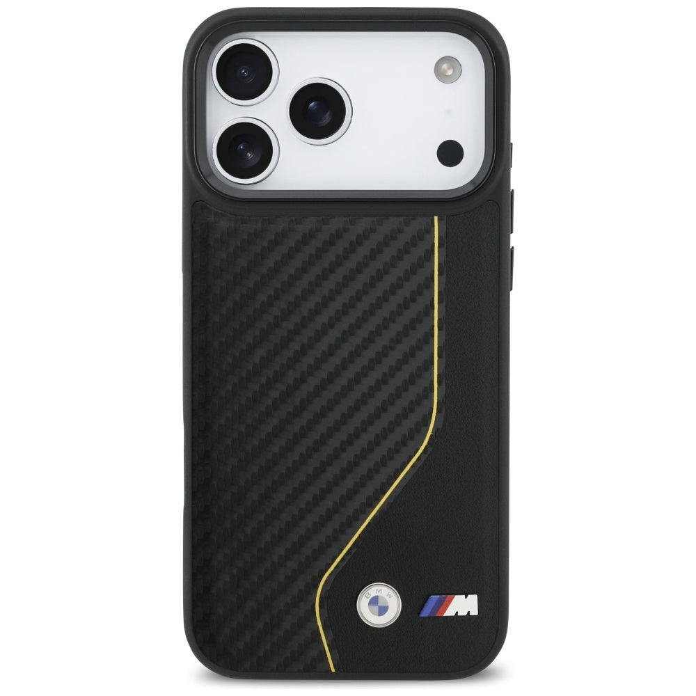 BMW M Carbon Line & Logo MagSafe Case til iPhone 17 Pro Max - Gul