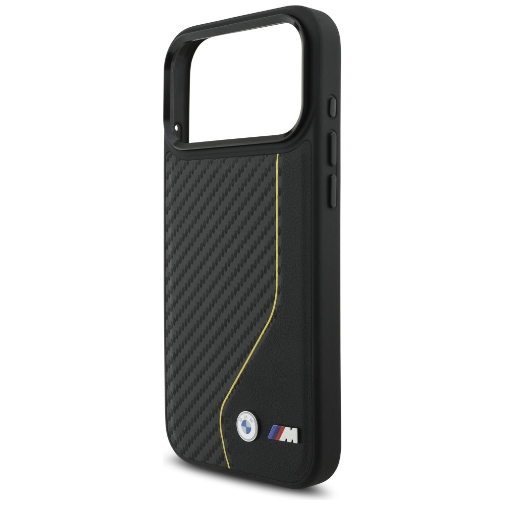 BMW M Carbon Line & Logo MagSafe Case til iPhone 17 Pro Max - Gul