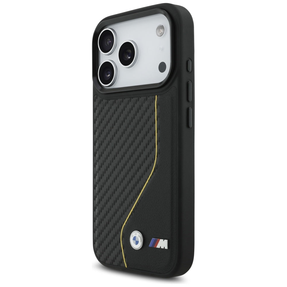 BMW M Carbon Line & Logo MagSafe Case for iPhone 17 Pro - Yellow