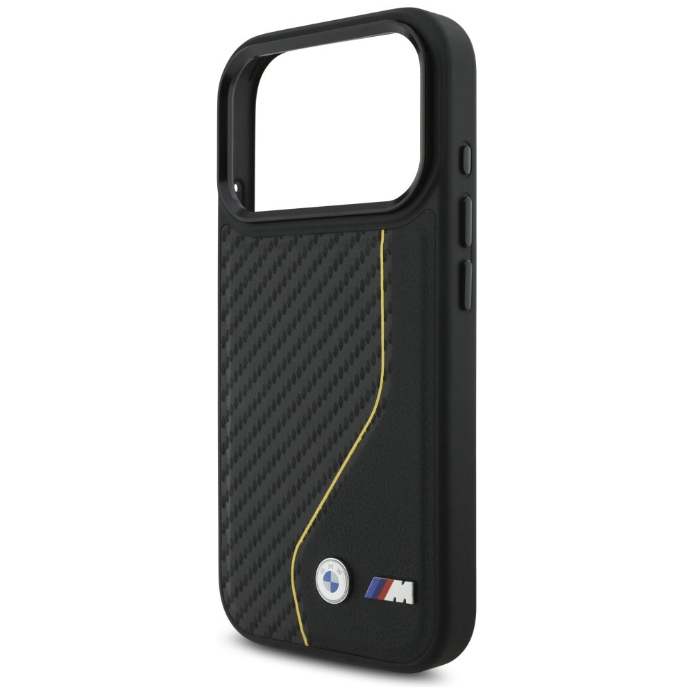 BMW M Carbon Line & Logo MagSafe Case for iPhone 17 Pro - Yellow