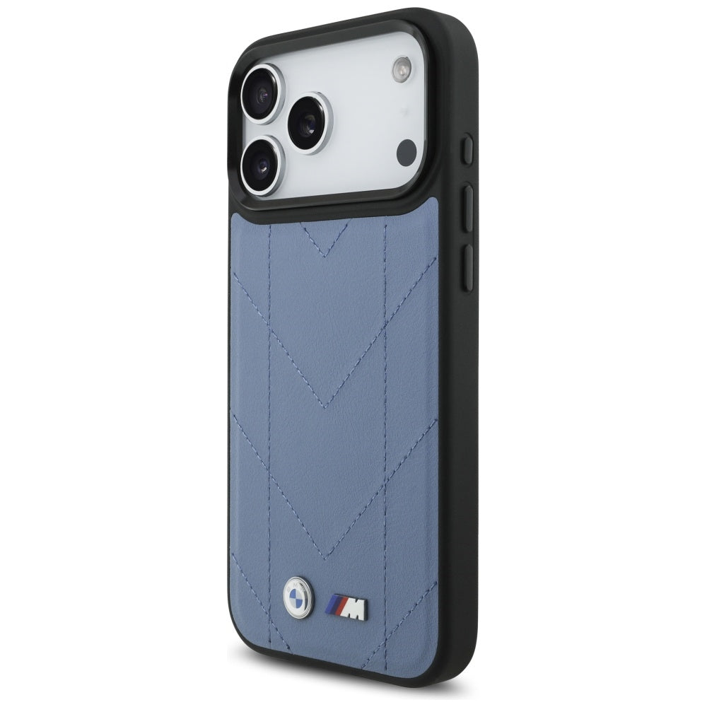 BMW M Quilted Logo MagSafe Case for iPhone 17 Pro Max - Blue