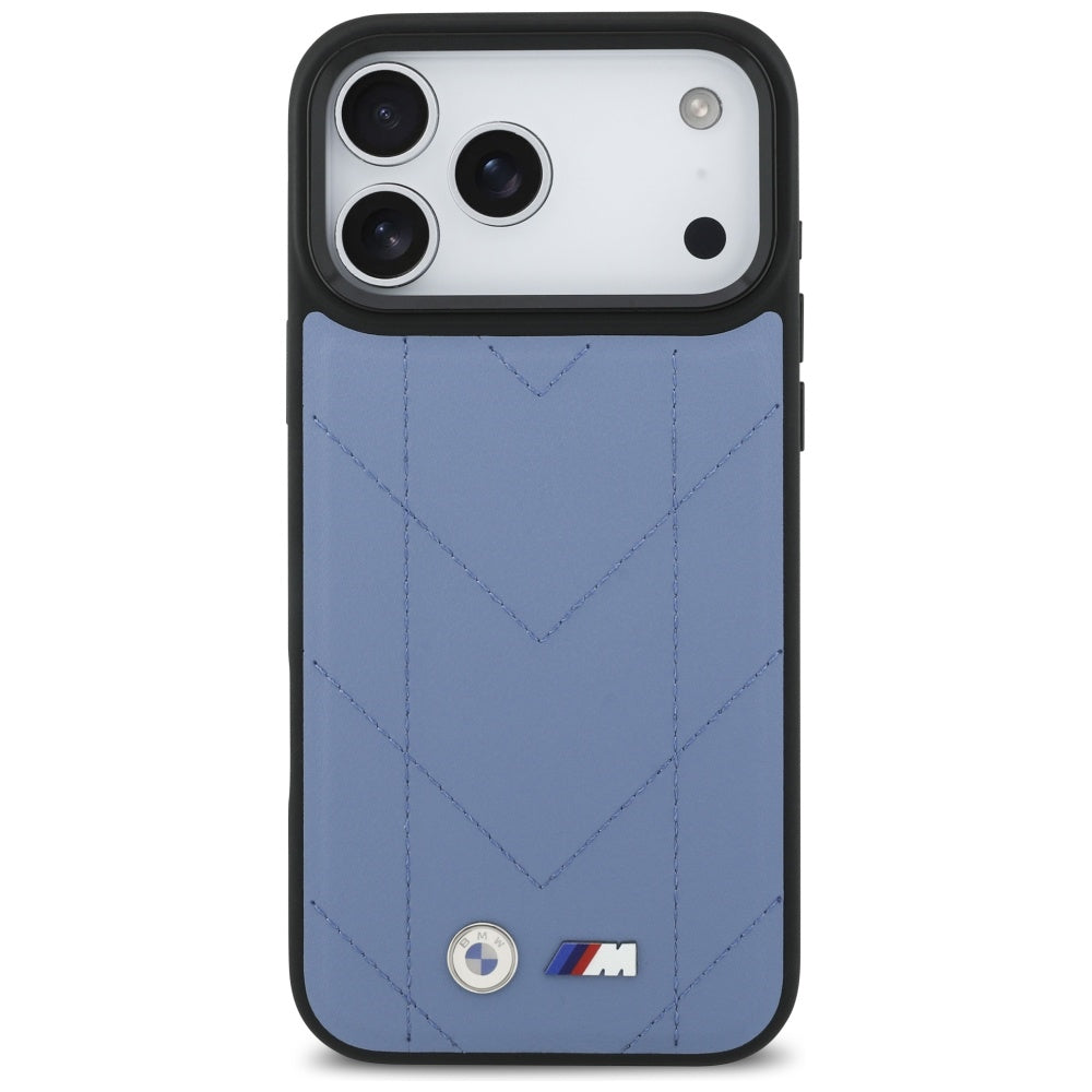 BMW M Quilted Logo MagSafe Case for iPhone 17 Pro Max - Blue