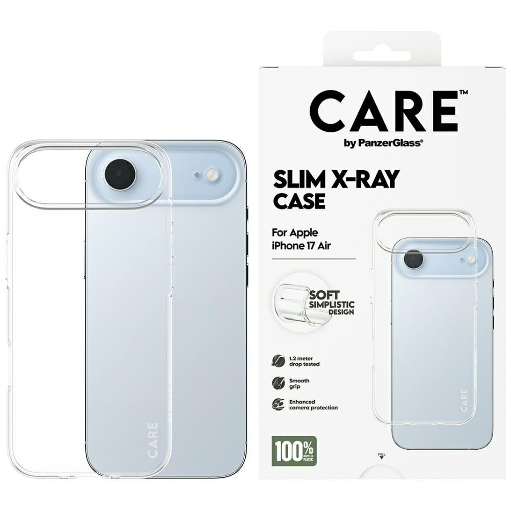 CARE af PanzerGlass Moderne X-Ray Soft Basic Case til iPhone Air - Transparent