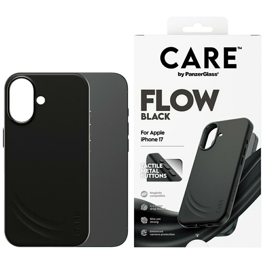 CARE af PanzerGlass Feature FLOW MagSafe Case til iPhone 17 - sort