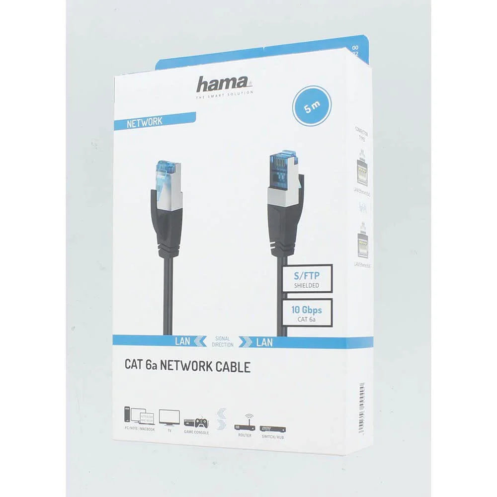 HAMA Cable Network CAT6a S/FTP 5.0m Black