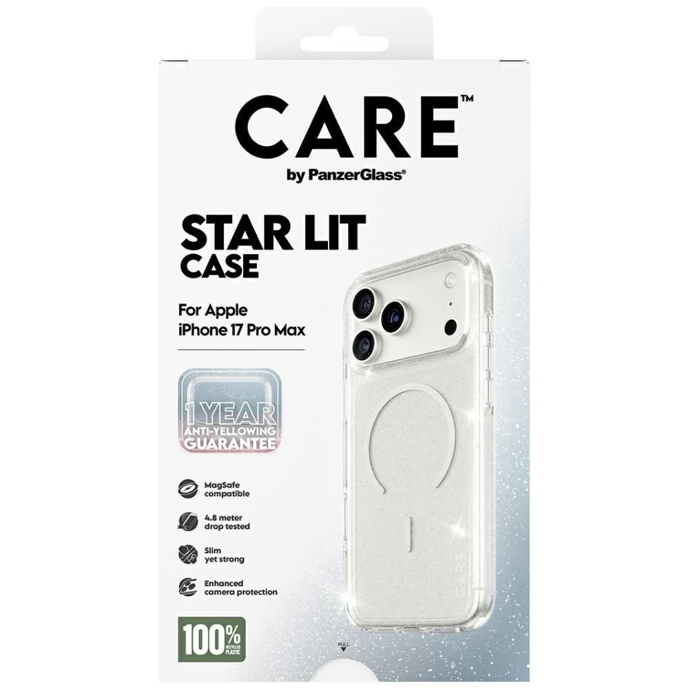 CARE af PanzerGlass Flagship Urban Explorer Case w. White MagSafe til iPhone 17 Pro Max - Clear Glitter