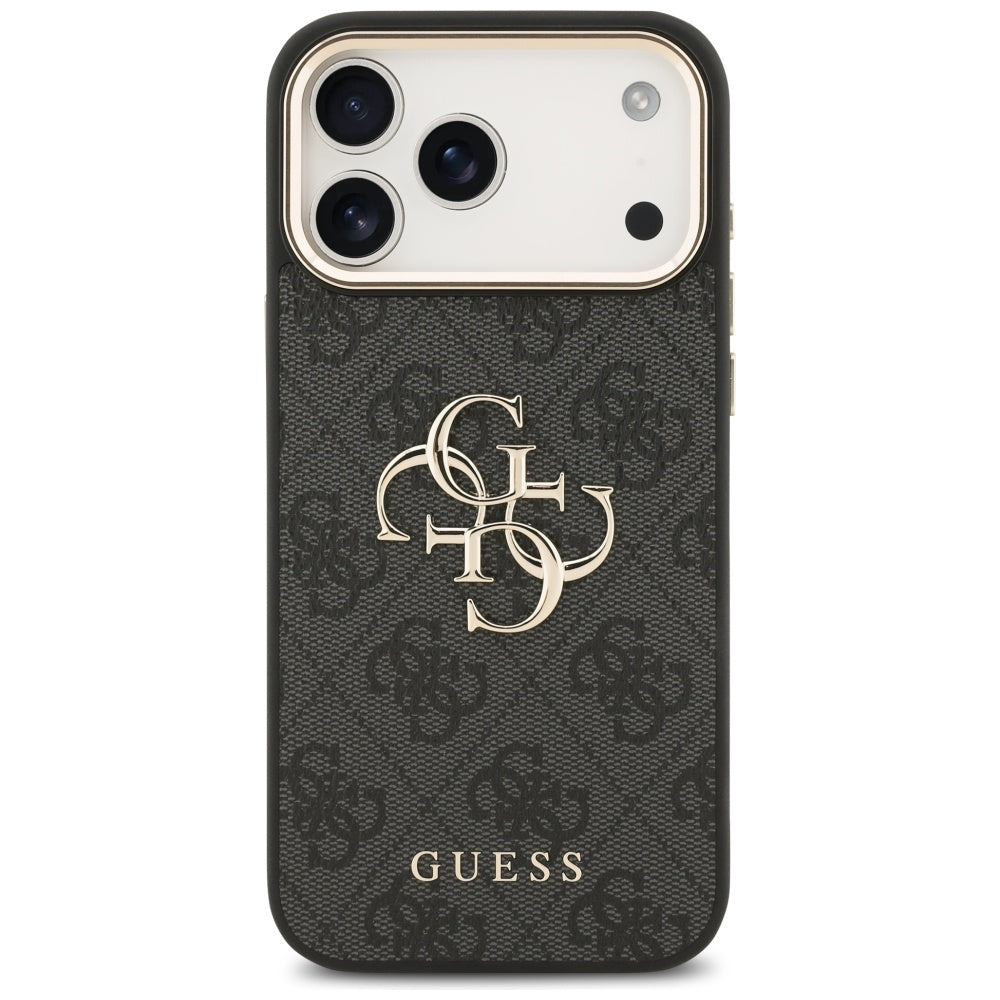 Guess 4G Big 4G Classic Logo Case for iPhone 17 Pro Max - Black and Gold