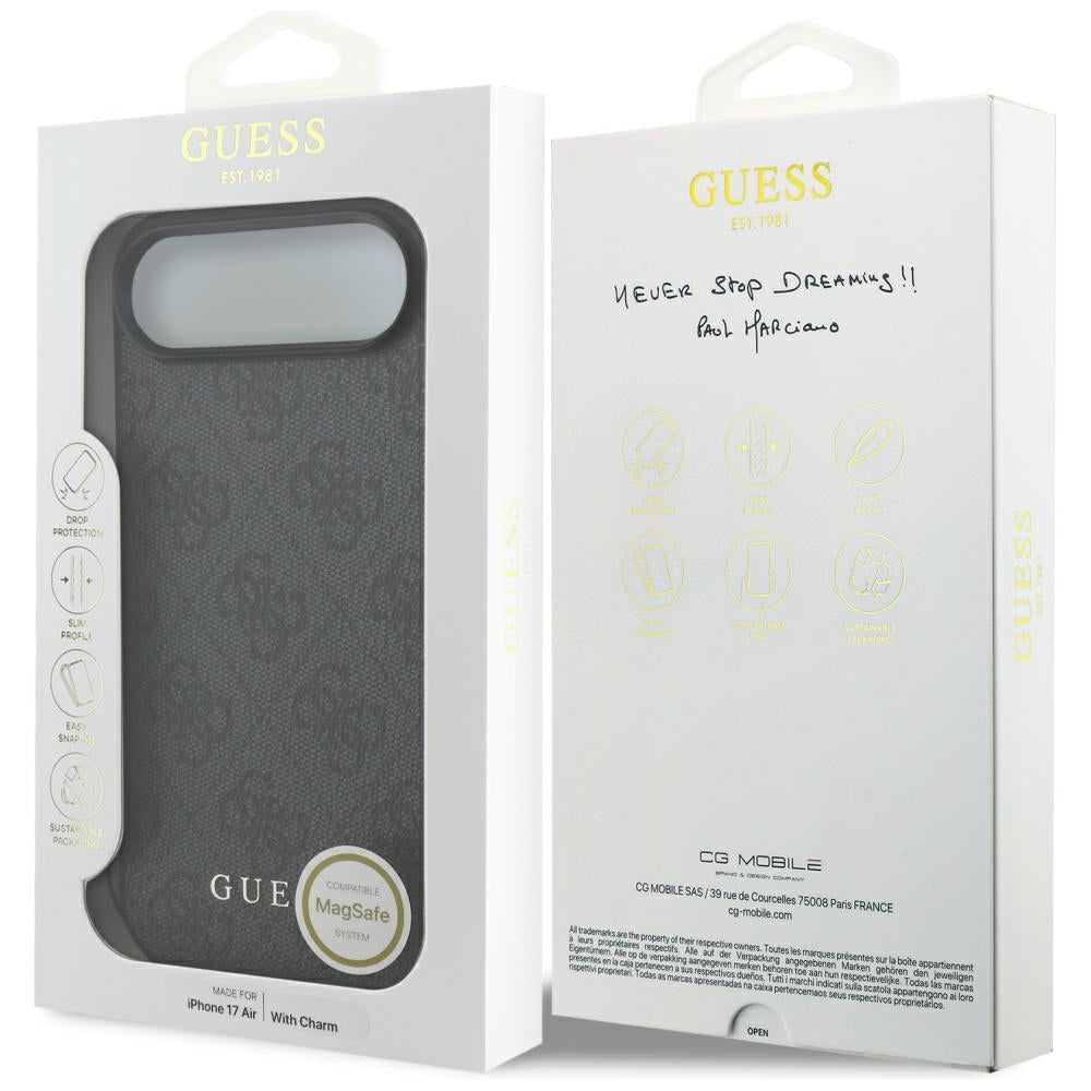 Guess 4G Charms Collection MagSafe fodtøj til iPhone Air - sort