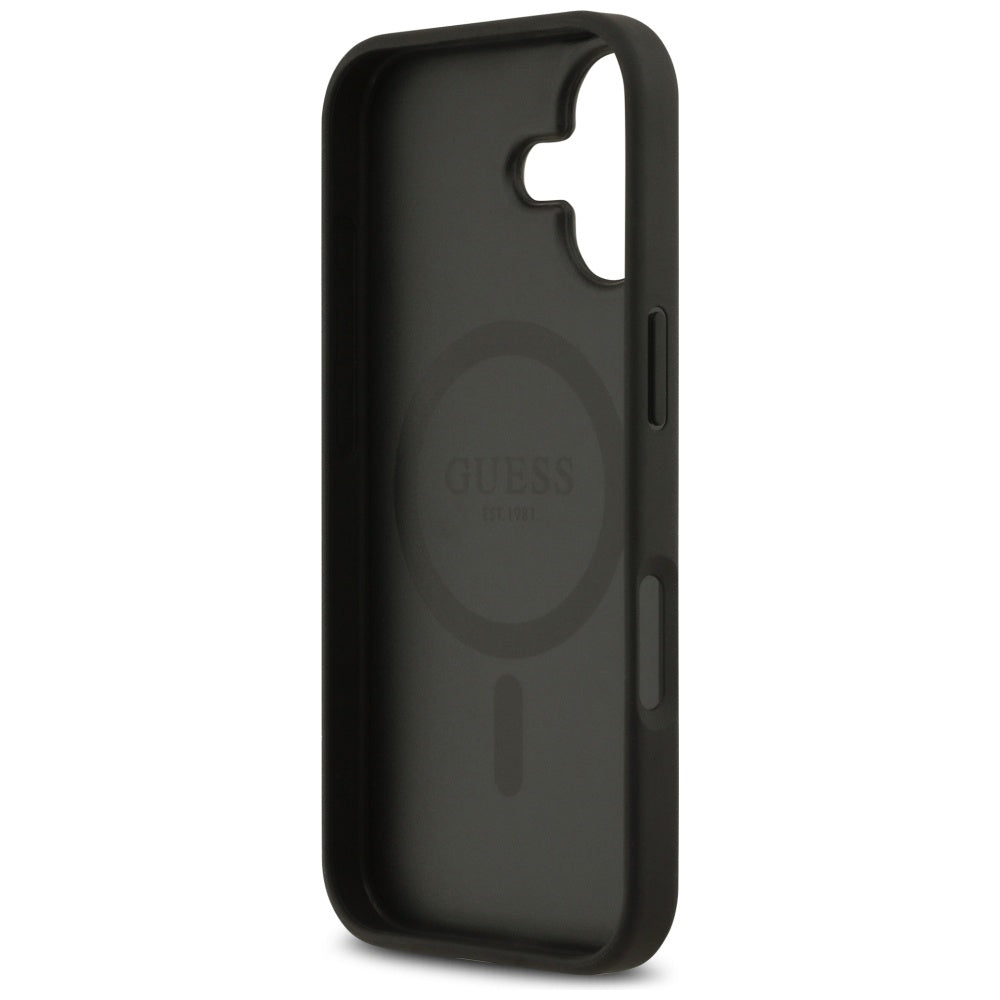 Guess 4G Circle Classic Logo MagSafe-hylster til iPhone 17 - sort